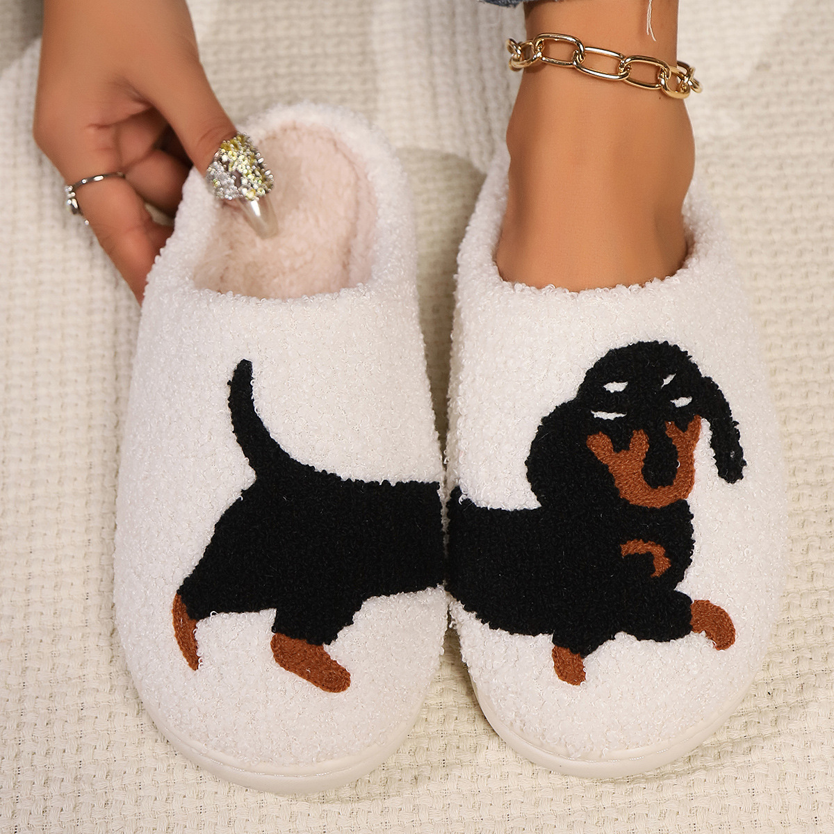Winter Plush Cute Dachshund Em - Women Shoes For Winter บทวิจารณ์และราคา