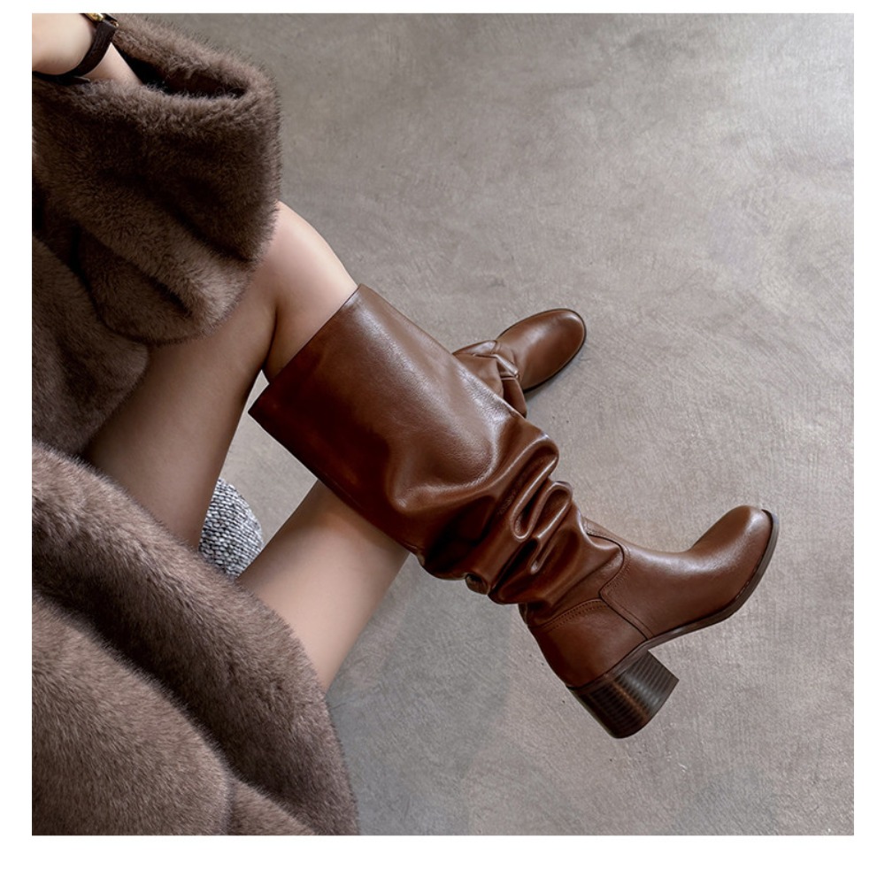 Knee High Heels Women Boots Le - Women'S Shoes Chelsea บทวิจารณ์และราคา