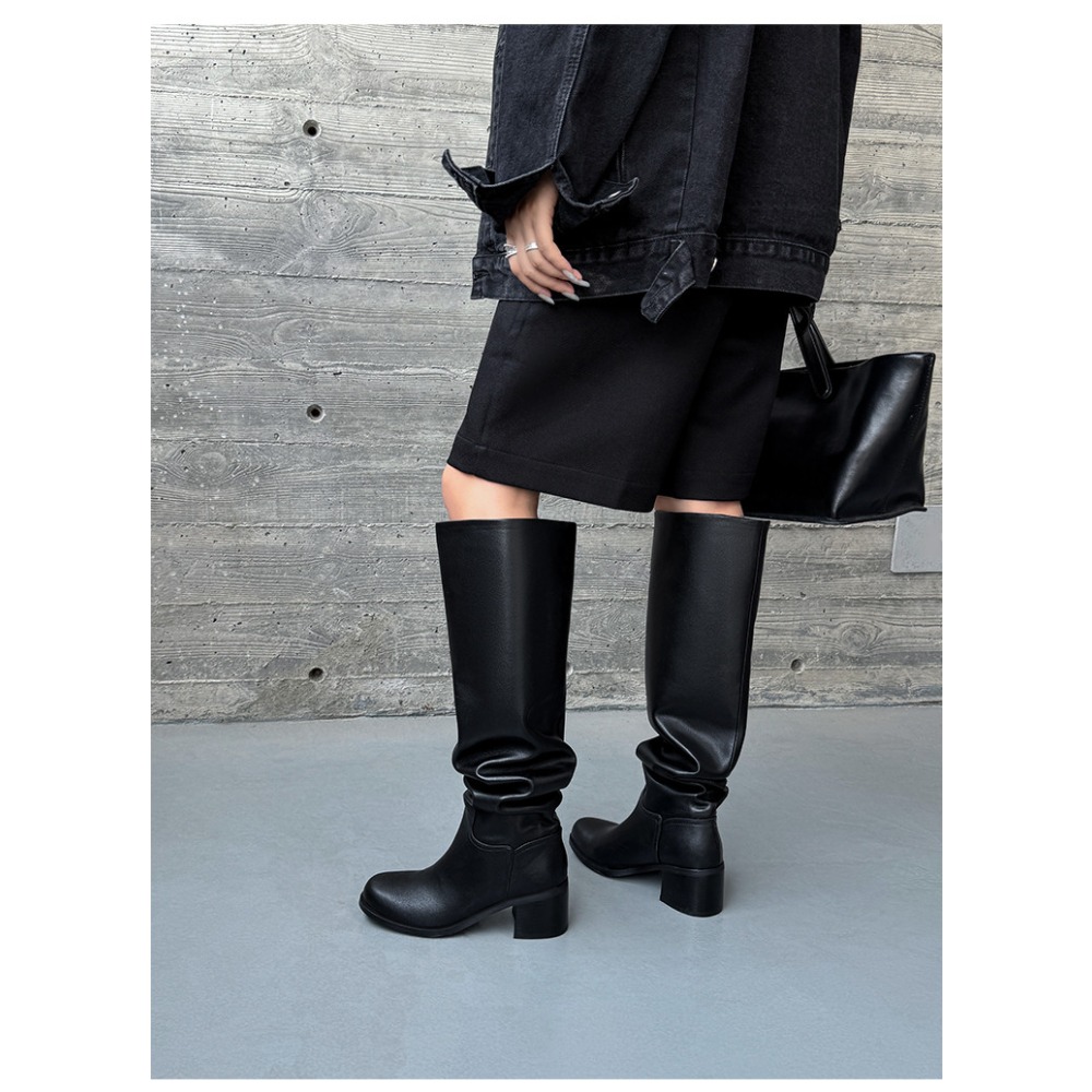 Knee High Heels Women Boots Le - Women'S Shoes Chelsea บทวิจารณ์และราคา
