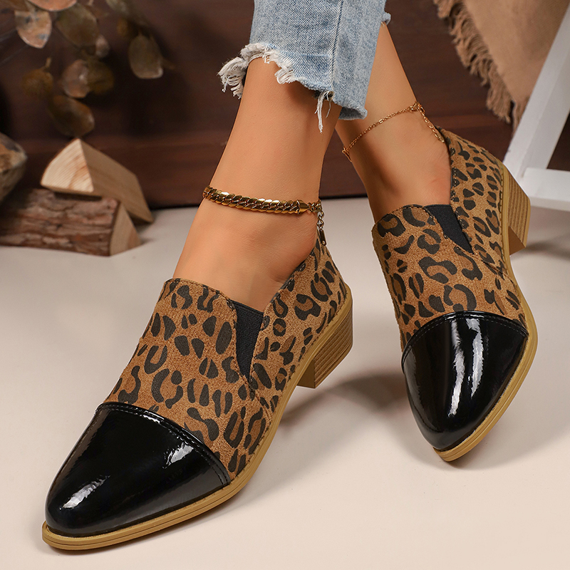 Leopard Printed Women's Low He - Women Shoes Loafers บทวิจารณ์และราคา