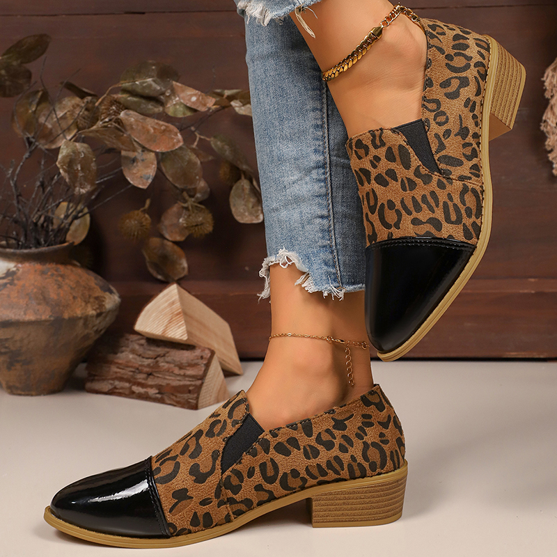 Leopard Printed Women's Low He - Women Shoes Loafers บทวิจารณ์และราคา